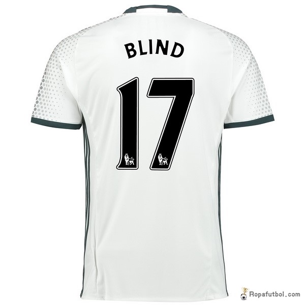 Camiseta Manchester United Replica Tercera Ropa Blind 2016/17 Blanco